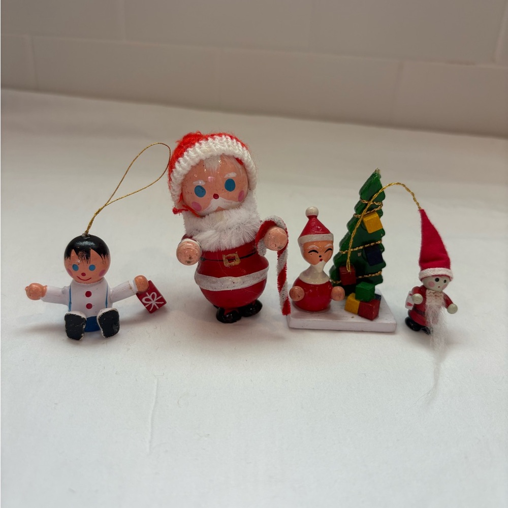 Vintage Wooden Christmas Ornaments